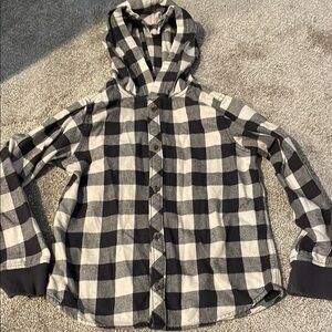Hanna Andersson Flannel Hooded Shirt